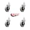 Service Caster 3 Inch Thermoplastic Wheel 7/8 Inch Grip Ring Stem Caster SCC, 4PK SCC-GR05S310-TPRS-71678-4 - alternate 1